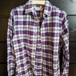 Blue and Pink Plaid Shirt - Hawker Rye - Small
